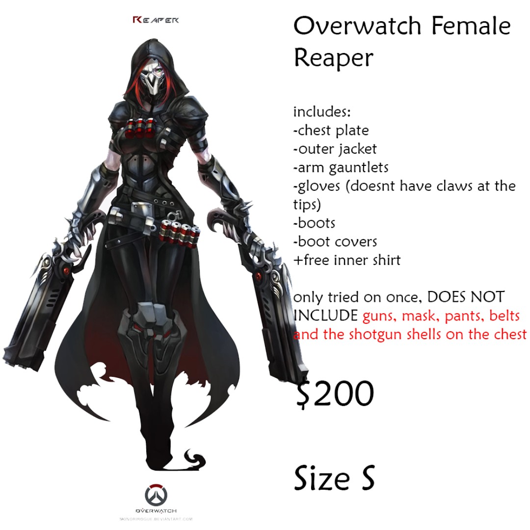 Pending For Trade Overwatch Reaper Female Entertainment J Pop On Carousell Are you looking for some overwatch reaper cosplay? pending for trade overwatch reaper female