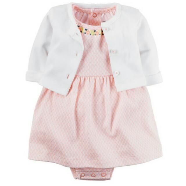 BN Carter's Sweet Pink Dress With White 