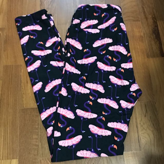 BNWOT Lularoe flamingo OS Leggings Women s Fashion Bottoms Other Bottoms on Carousell