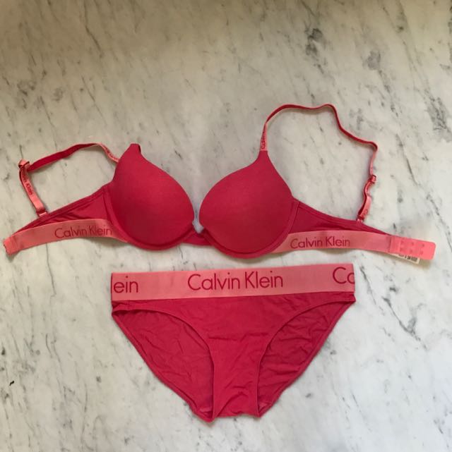 red calvin klein set womens