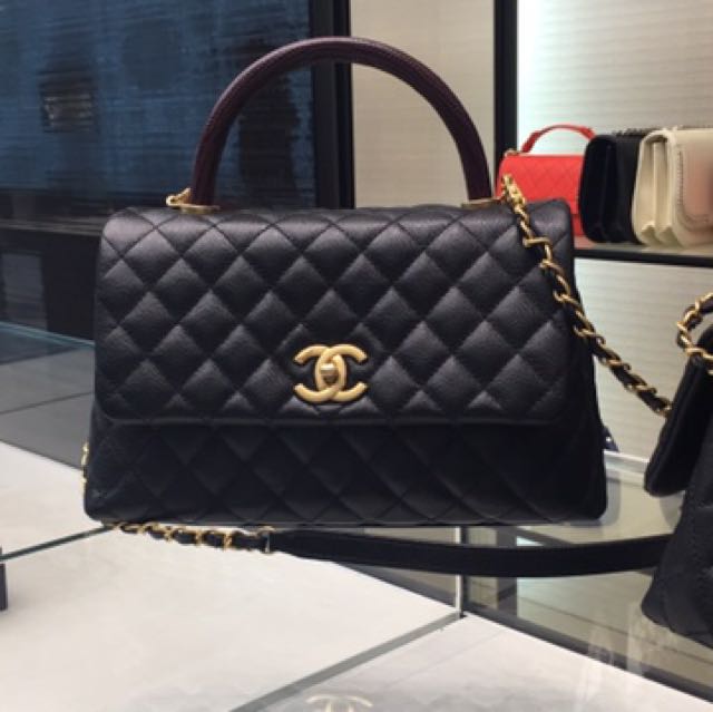 Chanel Coco Handle Medium 29cm, Luxury, Bags & Wallets on Carousell