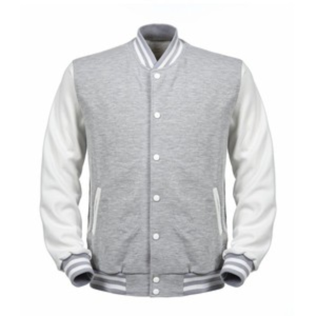 grey baseball jacket
