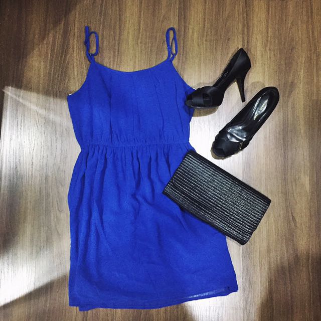 Royal Blue Chiffon Dress