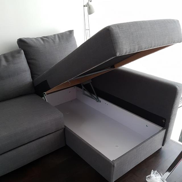 Friheten Corner Sofa Bed With Storage Skiftebo Dark Gray Baci Living Room