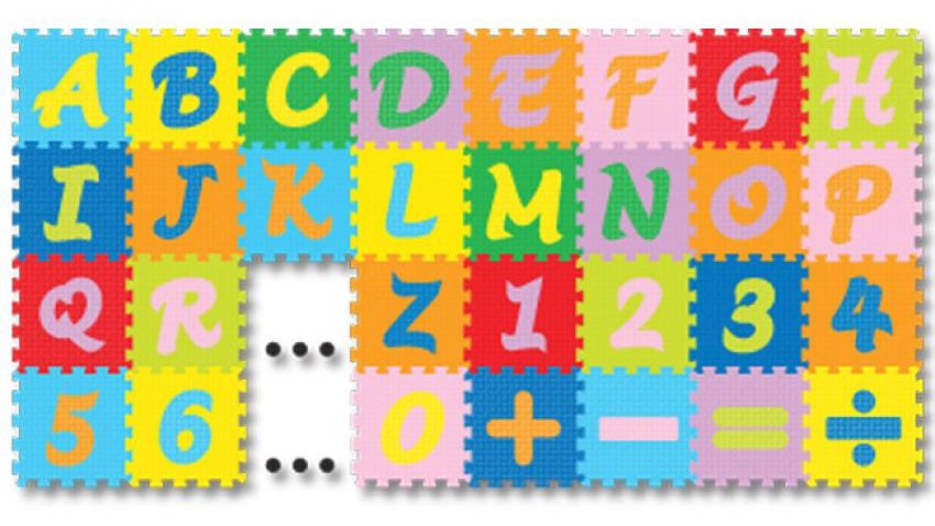 Karpet Puzzle Evamat Abjad Mini Angka Dan Simbol Alas Bermain