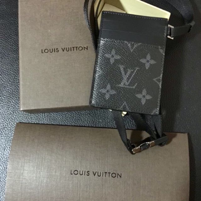 LOUIS VUITTON Monogram Eclipse Ribbon Card Holder 272732