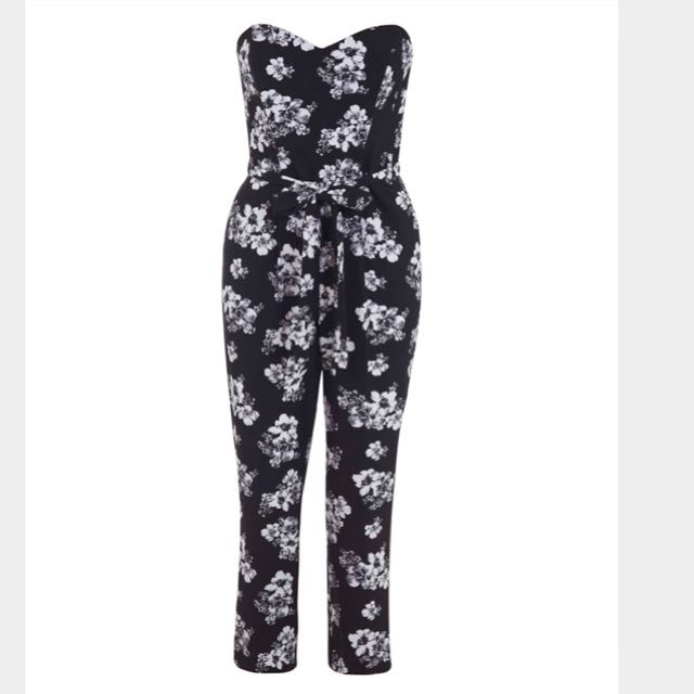 miss selfridge floral playsuit