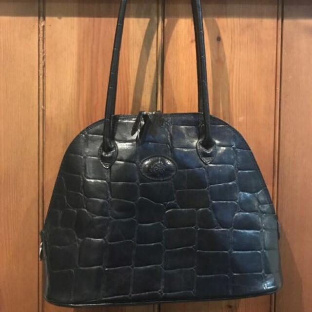 MULBERRY Black Congo Leather Shoulder Bag. - Bukowskis