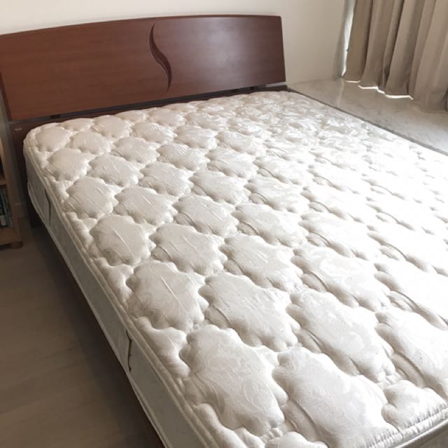 Queen Bed With Mattress, Furniture & Home Living, Furniture, Tables