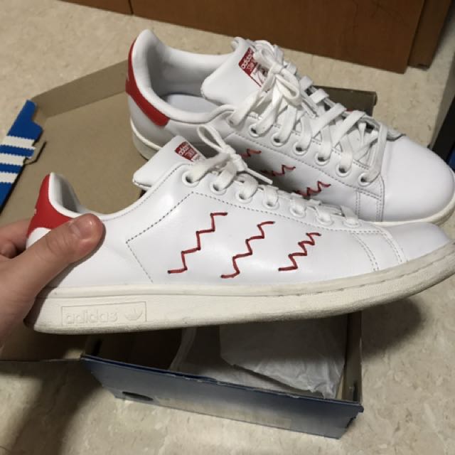 Stan Smith Us7 Originals Red Squiggly 