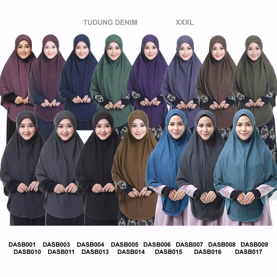 Umrah Tudung Labuh Denim Soft Awning Berdagu Size Xxxl Women S Fashion Muslimah Fashion On Carousell