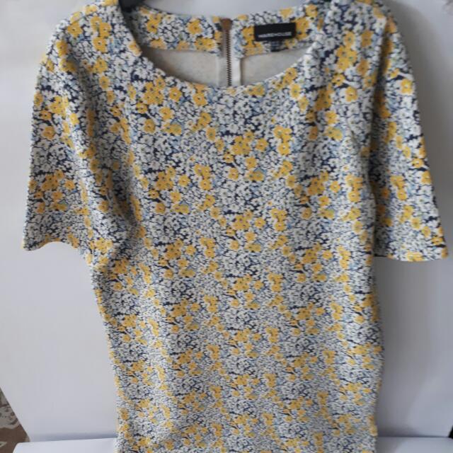 warehouse blue floral dress