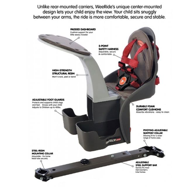 Centre mounted child bike seat best sale
