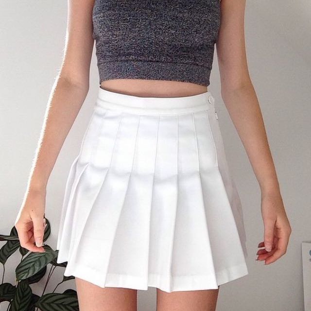 White American Apparel Tennis Skirt Women s Fashion Bottoms