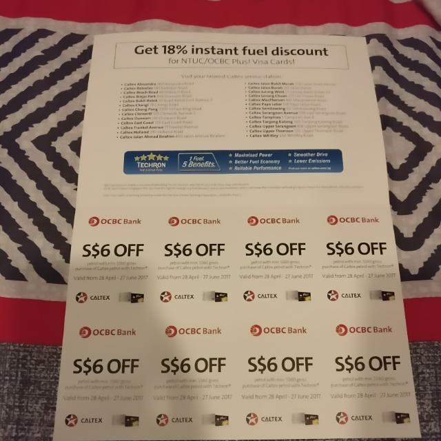 Caltex Ntuc Ocbc Plus Card Discount Coupon Car Accessories On