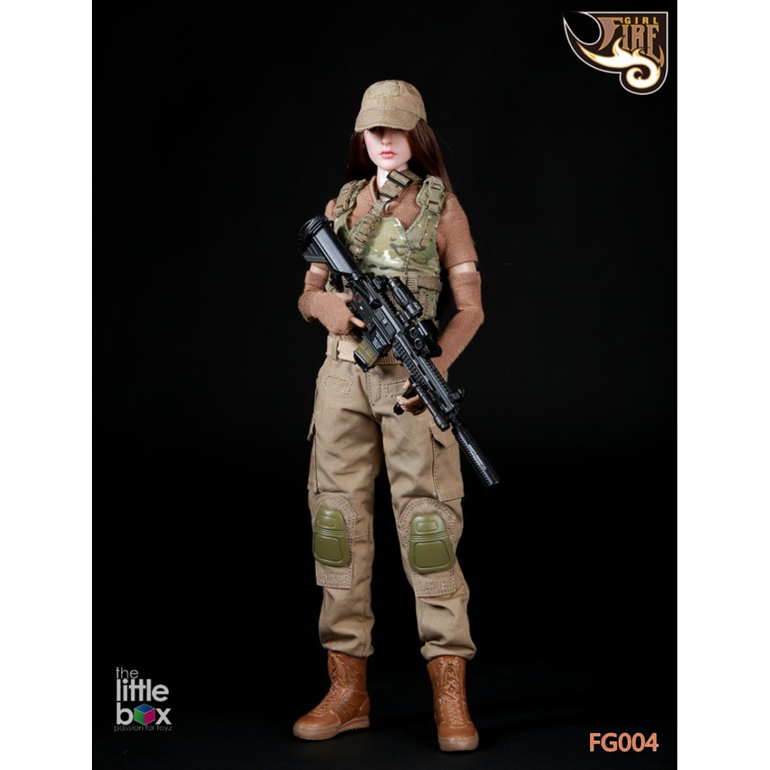 Female Tactical Shooter Combat Uniform Army - Green Version - Fire Girl 1/6  Scale Accessory