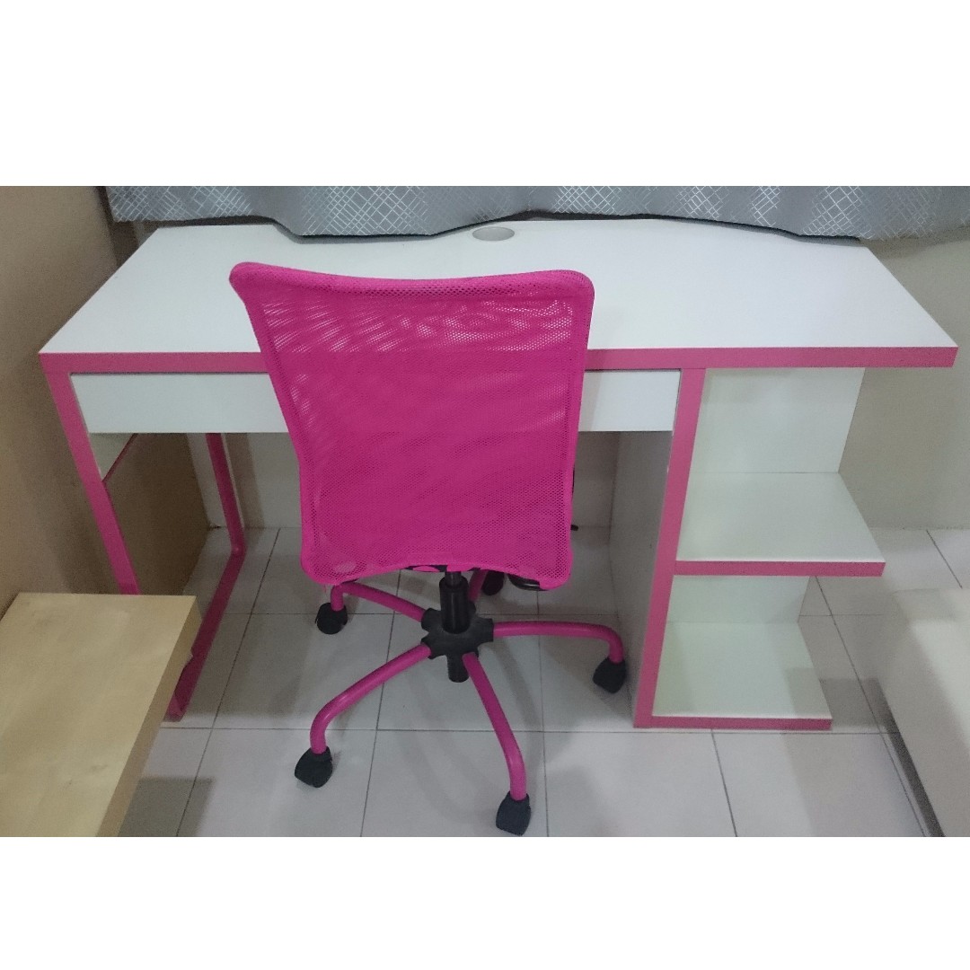 Ikea Micke Desk And Chair Home Furniture Furniture On Carousell