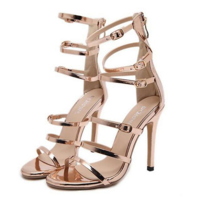 ladies bronze sandals