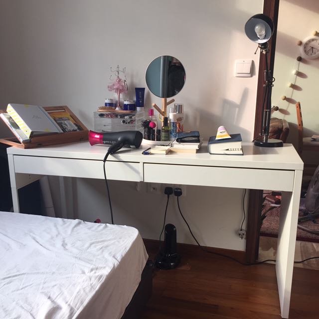 Micke Desk White 142x50 Cm Desk Table Furniture Tables Chairs On Carousell