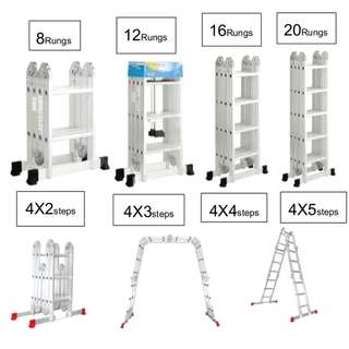 Ladder tangga /12/16/20/24 steps aluminium