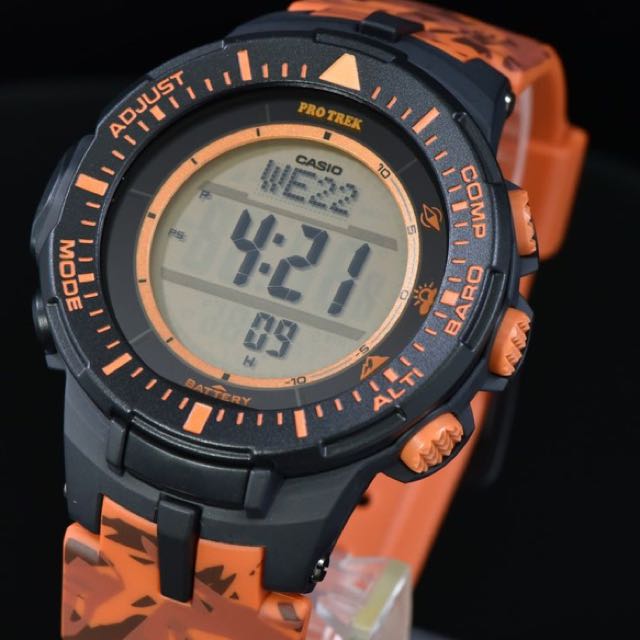 Casio pro trek orange discount