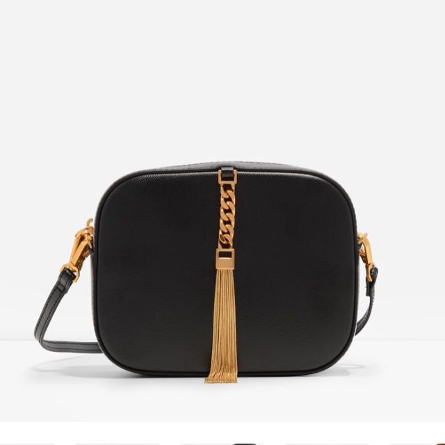 charles and keith tassel detail crossbody bag