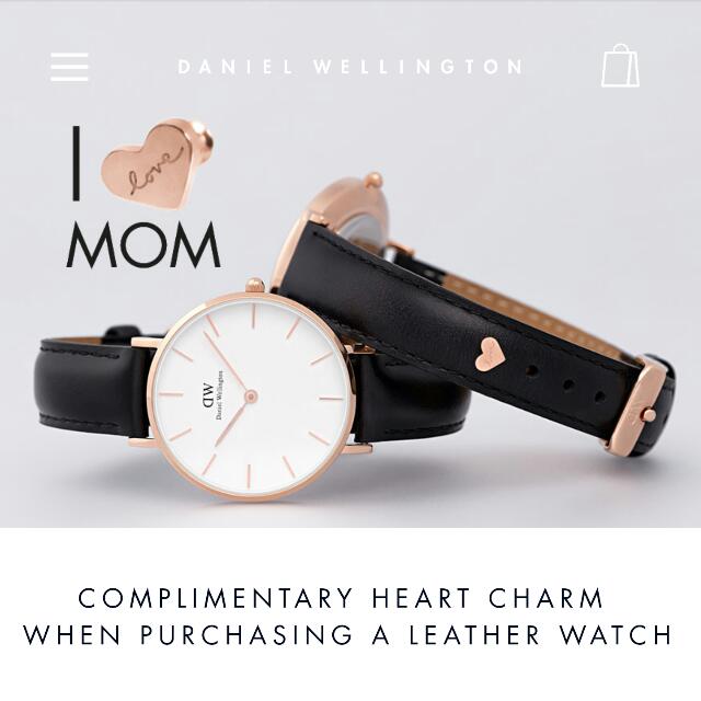 Også krokodille diamant Daniel Wellington Heart-shaped Charm, Mobile Phones & Gadgets, Wearables &  Smart Watches on Carousell