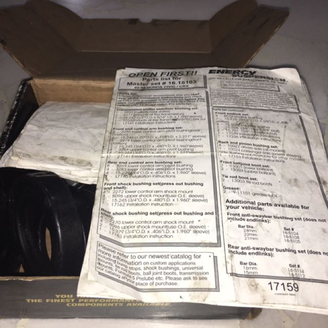 Energy Suspension Hyper Flex System set Performance Polyurethane Honda