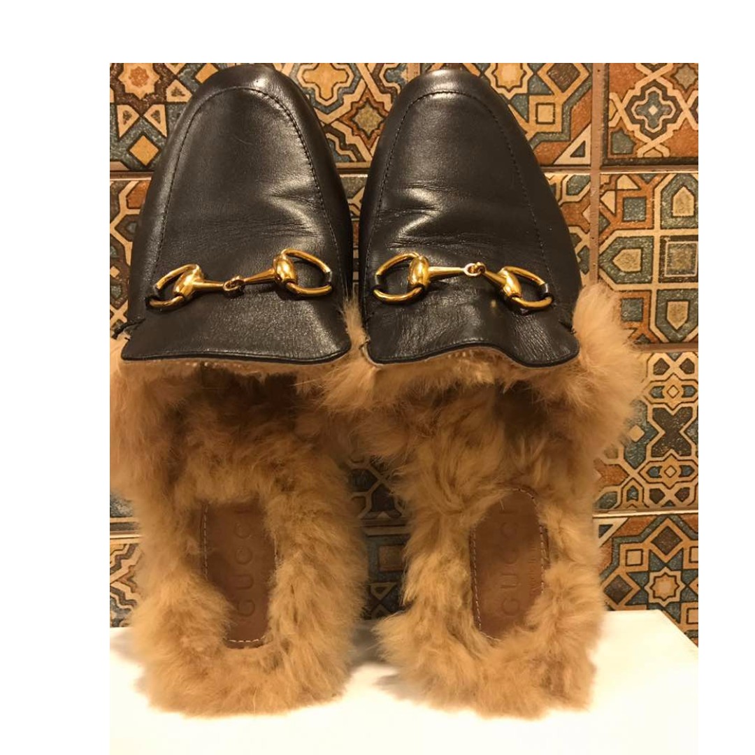 Gucci kangaroo fur hotsell loafers