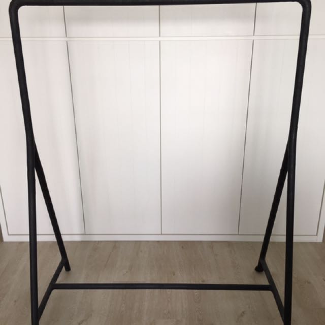 IKEA BLACK CLOTHES RACK, Furniture & Home Living, Furniture, Shelves, & Racks on Carousell