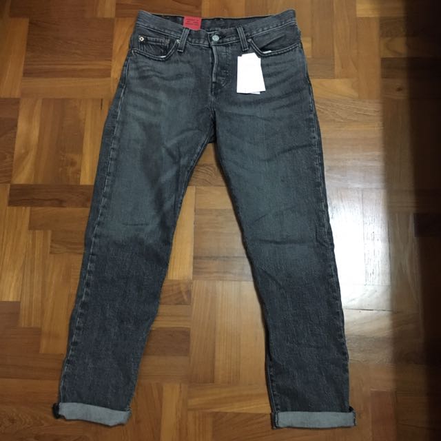 Levis 501ct Denim Stretch Jeans In Black Coast Size 24 Women s Fashion Bottoms Jeans Leggings on Carousell
