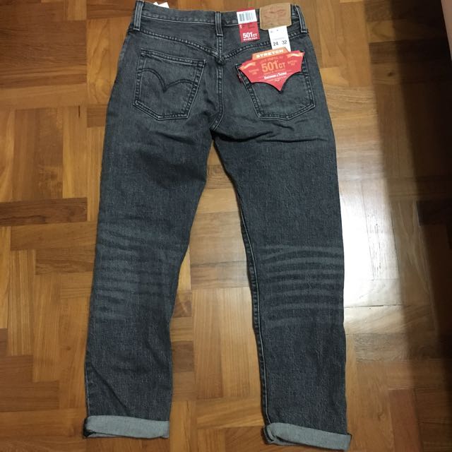 Levis 501ct Denim Stretch Jeans In Black Coast Size 24 Women s Fashion Bottoms Jeans Leggings on Carousell
