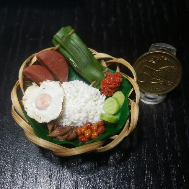 Miniature Food Display Nasi Lemak Design Craft Art Prints On Carousell
