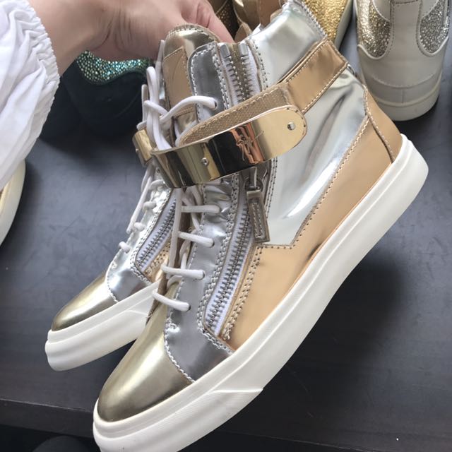 Giuseppe zanotti discount silver sneaker