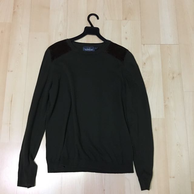 topman green jumper