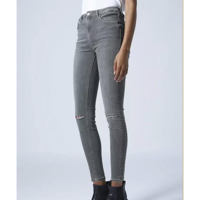 topshop grey jamie jeans