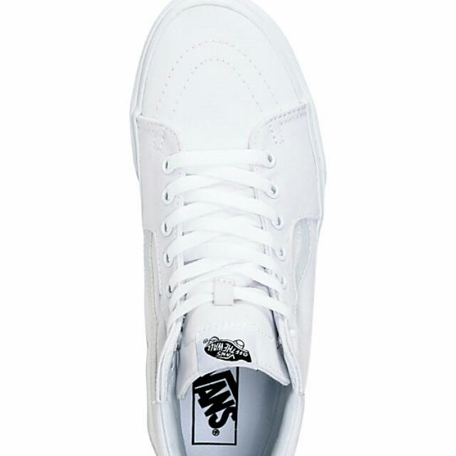 vans sk8 hi white canvas