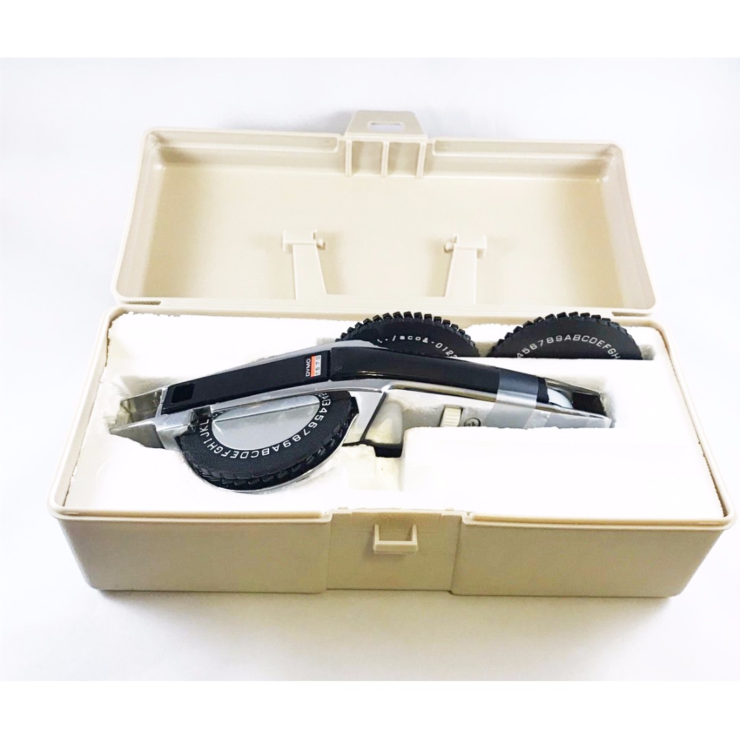 VINTAGE Chrome Metal DYMO 1570 Tapewriter Label Maker w/ CASE ...