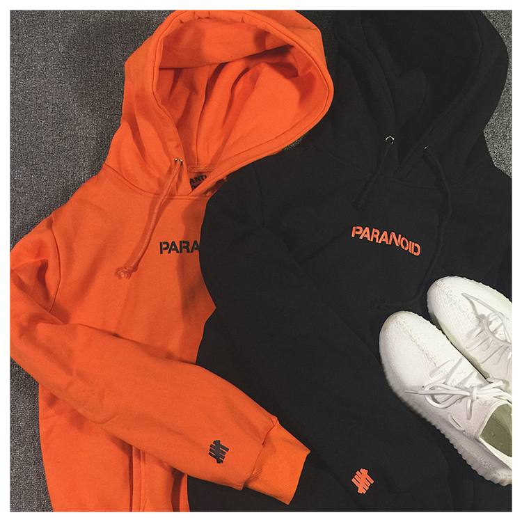 ASSC x UNDFTD Paranoid Pullover Hoodie Orange Black