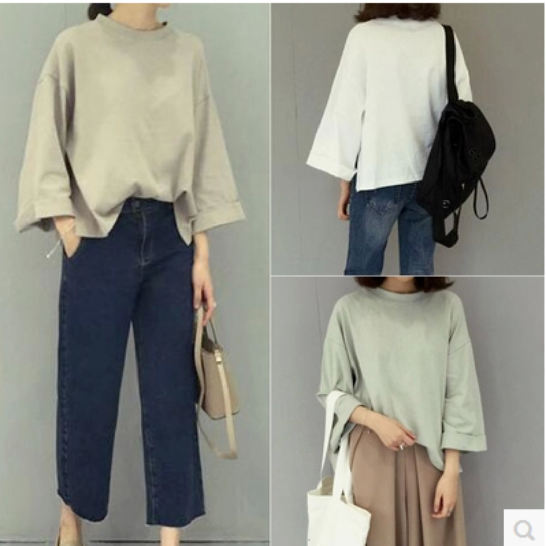 Blouse Katun Fashion Sabrina Kaos Tshirt Baju Pakaian Wanita