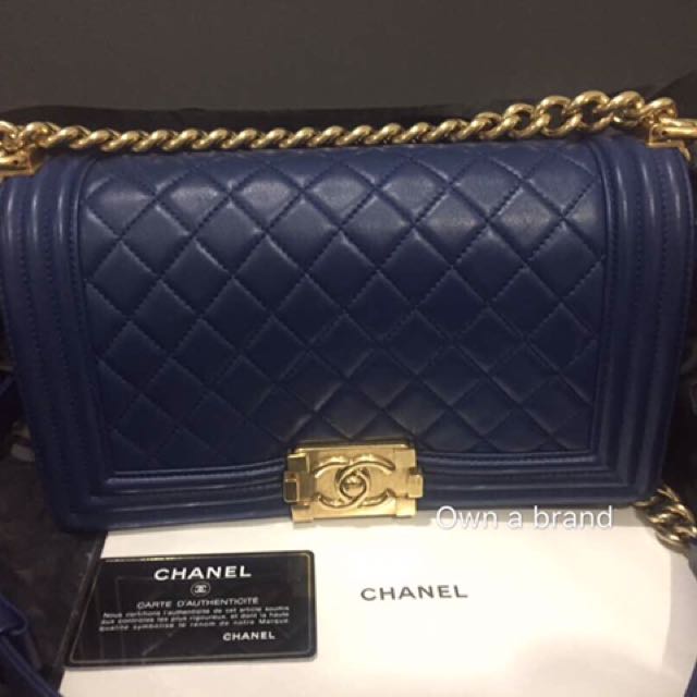 chanel boy bag gold chain