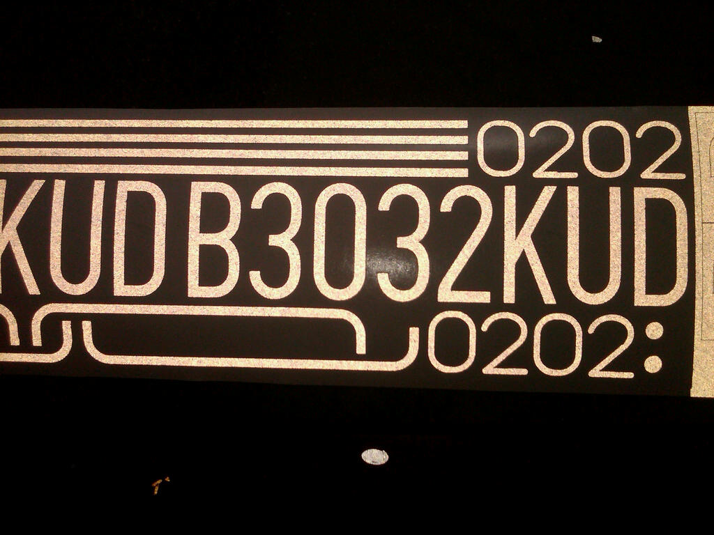 Cutting Sticker Stiker Plat Nomor Motor