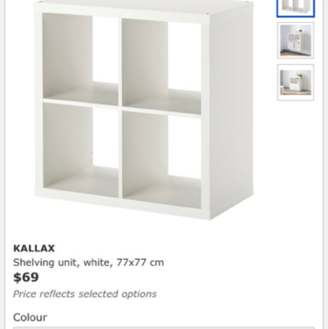 New In Box Ikea Kallax Shelf White Furniture Shelves Drawers On Carousell