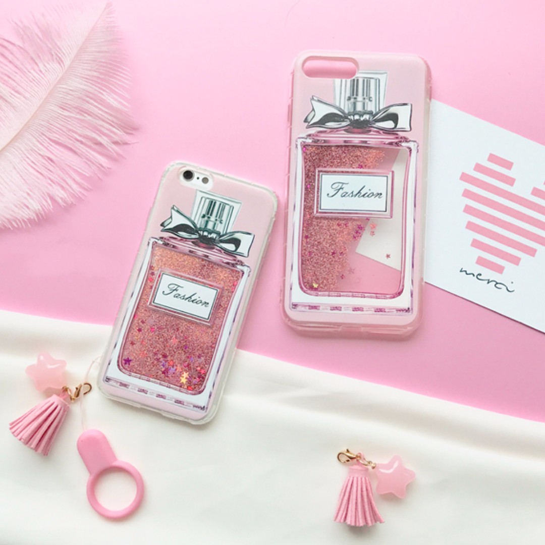Perfume Design With Pink Quicksand Tassels Accessory Iphone Case Iphone7 Iphone7plus Mobile Phones Tablets Mobile Tablet Accessories On Carousell