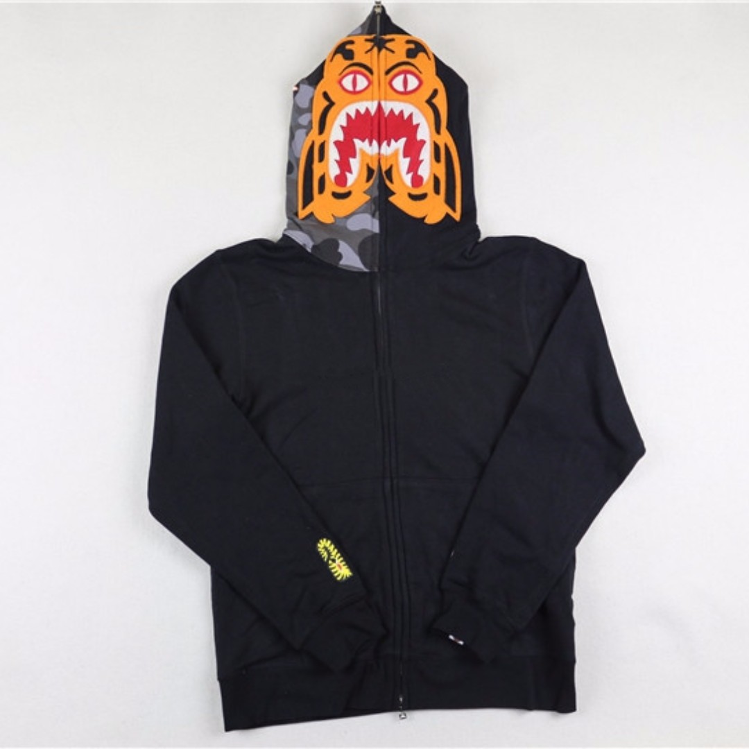 bape black tiger hoodie