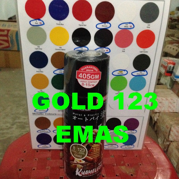 Samurai Paint Cat Semprot Spray Aerosol Paint Gold 123