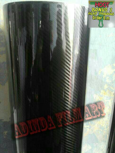 Sticker Carbon Karbon 5d Stiker Motor Mobil Stiker Kaca Auto
