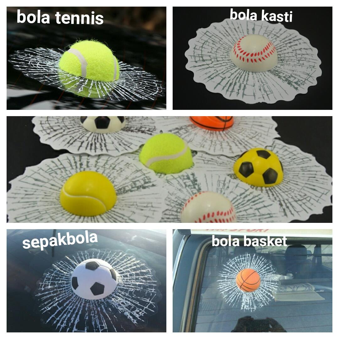 Sticker Timbul Stiker Mobil Lucu 3d Car Funny Unik Bola Nempel
