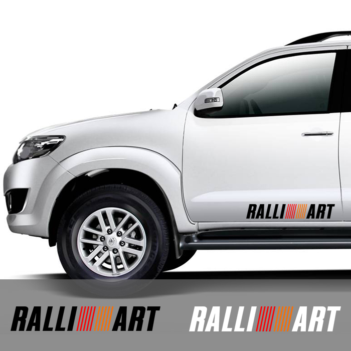 Stiker Body Pintu Mobil Ralliart Cutting Sticker Mitsubishi Vinyl