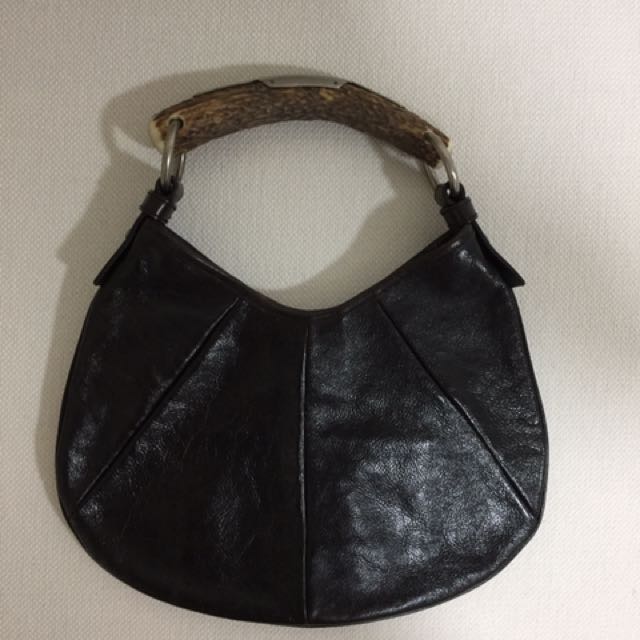 YSL Vintage Horn Handle Leather Bag (Moobasa), Luxury, Bags & Wallets on  Carousell